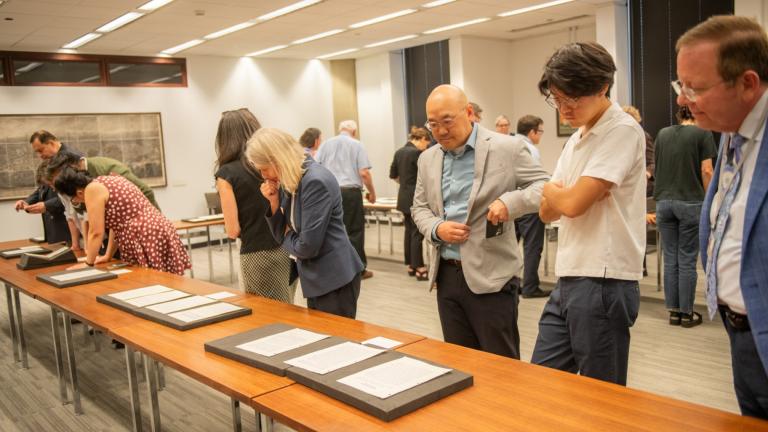 The University of Chicago on July 14-16, 2025, hosted a gathering of more than 15 Nobel laureates to discuss increasing concerns over nuclear threats. (Jean Lachat)