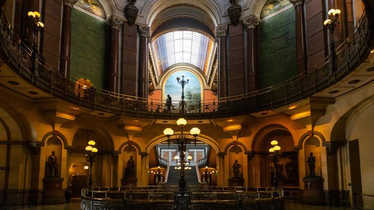 The interior of the Illinois Capitol is pictured in Springfield. (Andrew Adams / Capitol News Illinois) 