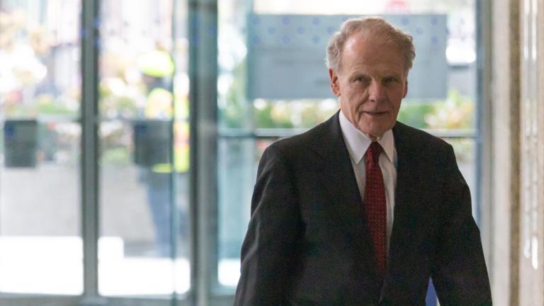 Former Illinois House Speaker Michael Madigan exits the Dirksen Federal Courthouse on Oct. 31, 2024. (Andrew Adams / Capitol News Illinois)