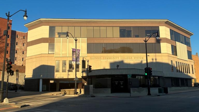 The Illinois Community College System headquarters is pictured in downtown Springfield. (Reece Dower / Medill Illinois News Bureau)