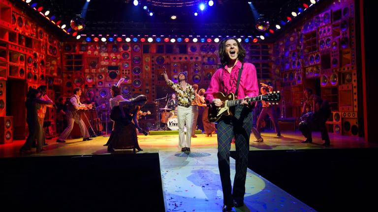 The North American Premiere of “Sunny Afternoon” at Chicago Shakespeare tells the story of The Kinks’ iconic rise to rock ‘n’ roll fame told through their own hit songs. (Carol Rosegg)