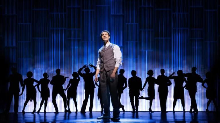 Noah J. Ricketts and cast in the Broadway production of “The Great Gatsby.” (Matthew Murphy and Evan Zimmerman)