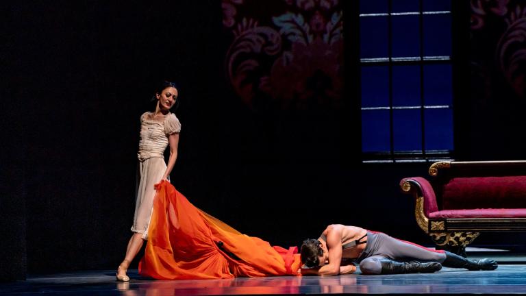 Victoria Jaiani and Alberto Velazquez in the Joffrey Ballet production of “Anna Karenina” by choreographer Yuri Possokhov. (Credit: Cheryl Mann) 