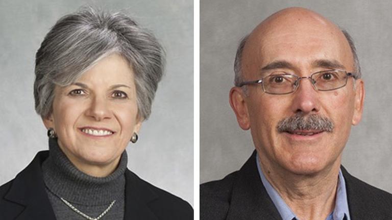 These undated photos released by the Peoria County Sheriff's Office show Susan Brill de Ramirez, left, and Antonio Ramirez Barron. (Peoria County Sheriff's Office via AP) 