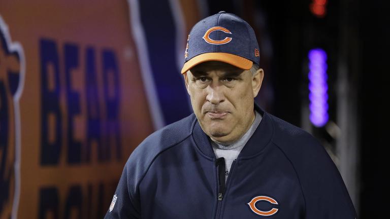 In this Dec. 9, 2018, file photo, Chicago Bears defensive coordinator Vic Fangio walks to the field before an NFL football game against the Los Angeles Rams, in Chicago. (AP Photo / Nam Y. Huh, File)