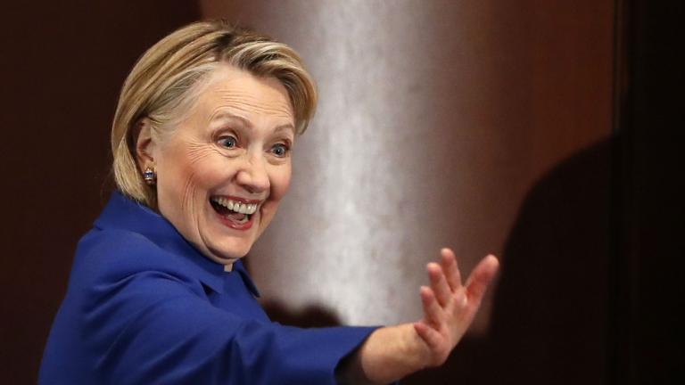 In this Monday, Jan. 7, 2019, file photo, former Secretary of State Hillary Clinton waves to well-wishers following an appearance at Barnard College with New York Gov. Andrew Cuomo, in New York. (AP Photo / Kathy Willens, File)