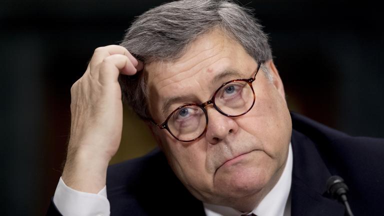 In this May 1, 2019, file photo, Attorney General William Barr appears at a Senate Judiciary Committee hearing on Capitol Hill in Washington. (AP Photo/Andrew Harnik, File)