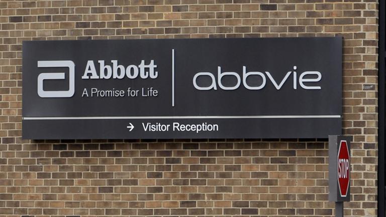 This Jan. 24, 2015, file photo, shows the exterior of AbbVie, in Lake Bluff, Illinois. (AP Photo / Nam Y. Huh, File)