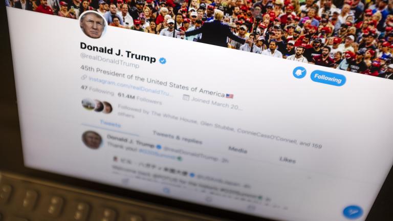 President Donald Trump’s Twitter feed is photographed on an Apple iPad in New York, Thursday, June 27, 2019. (AP Photo / J. David Ake)
