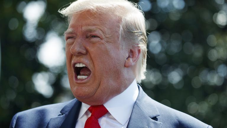 President Donald Trump talks to reporters on the South Lawn of the White House before departing for his Bedminster, New Jersey golf club, Friday, July 5, 2019, in Washington. (AP Photo / Evan Vucci) President Donald Trump talks to reporters on the South Lawn of the White House before departing for his Bedminster, New Jersey golf club, Friday, July 5, 2019, in Washington. (AP Photo / Evan Vucci)