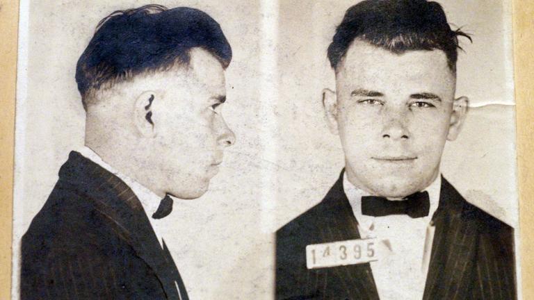 This file photo shows Indiana Reformatory booking shots of John Dillinger, stored in the state archives, and shows the notorious gangster as a 21-year-old. (AP Photo / The Indianapolis Star, Charlie Nye, File)