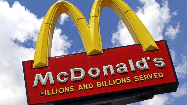 In this June 25, 2019, file photo a sign is displayed outside a McDonald’s restaurant in Pittsburgh. (AP Photo / Gene J. Puskar, File)