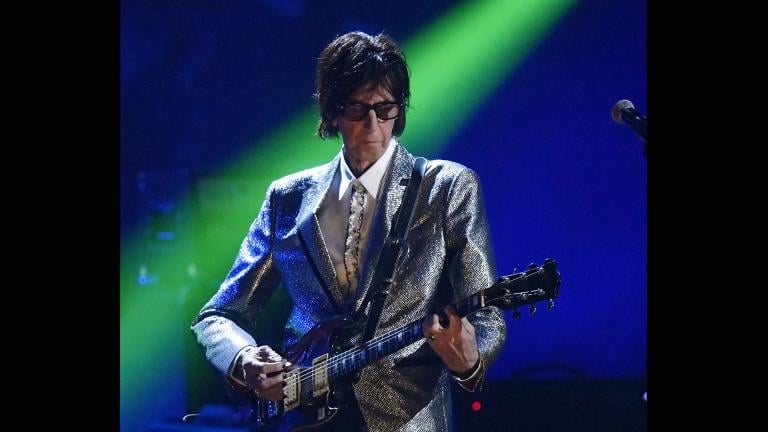 In this April 14, 2018, file photo, Ric Ocasek, from the Cars, performs during the Rock and Roll Hall of Fame Induction ceremony in Cleveland. (AP Photo / David Richard, File) In this April 14, 2018, file photo, Ric Ocasek, from the Cars, performs during the Rock and Roll Hall of Fame Induction ceremony in Cleveland. (AP Photo / David Richard, File)