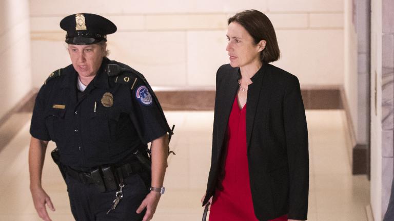 Former White House advisor on Russia, Fiona Hill, arrives on Capitol Hill in Washington, Monday, Oct. 14, 2019, as she is scheduled to testify before congressional lawmakers as part of the House impeachment inquiry into President Donald Trump. (AP Photo / Manuel Balce Ceneta) Former White House advisor on Russia, Fiona Hill, arrives on Capitol Hill in Washington, Monday, Oct. 14, 2019, as she is scheduled to testify before congressional lawmakers as part of the House impeachment inquiry into President Donald Trump. (AP Photo / Manuel Balce Ceneta)