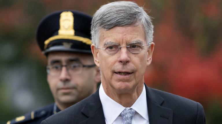 Ambassador William Taylor is escorted by U.S. Capitol Police as he arrives to testify before House committees as part of the Democrats’ impeachment investigation of President Donald Trump, at the Capitol in Washington, Tuesday, Oct. 22, 2019. (AP Photo / J. Scott Applewhite)