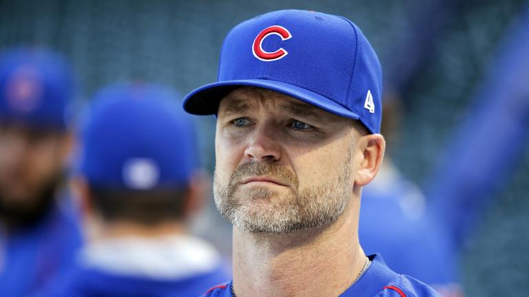 In this Oct. 14, 2016, file photo, Chicago Cubs’ David Ross waits for his turn during batting practice before baseball’s National League Championship Series against the Los Angeles Dodgers in Chicago. (AP Photo / Charles Rex Arbogast, File)