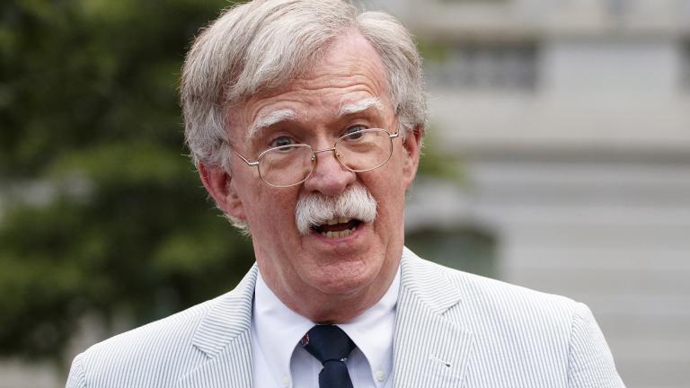 In this July 31, 2019 file photo, National security adviser John Bolton speaks to media at the White House in Washington. (AP Photo / Carolyn Kaster)