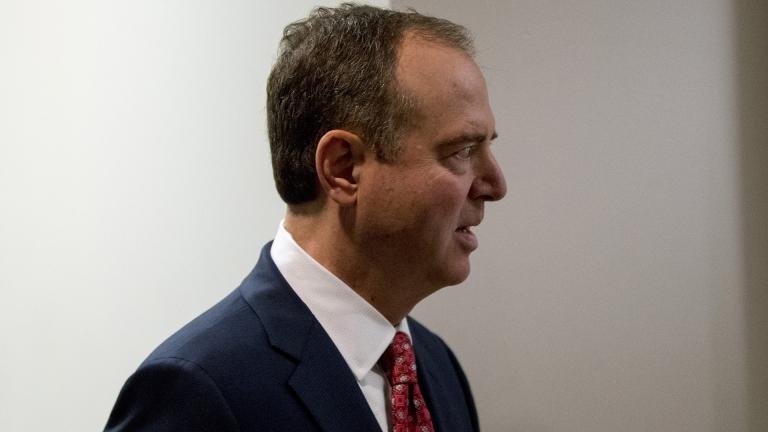 Rep. Adam Schiff, D-Calif., Chairman of the House Intelligence Committee, arrives at a closed door meeting on the ongoing House impeachment inquiry into President Donald Trump on Capitol Hill in Washington, Tuesday, Nov. 5, 2019. (AP Photo / Andrew Harnik)