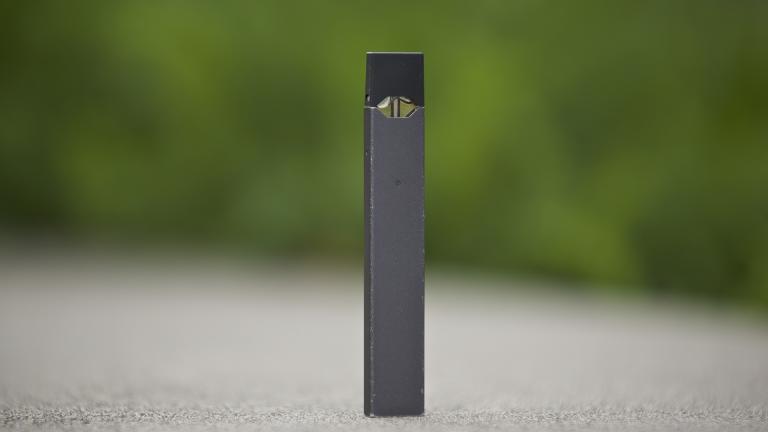 This April 16, 2019, file photo, shows a Juul vape pen in Vancouver, Washington. (AP Photo / Craig Mitchelldyer, File)