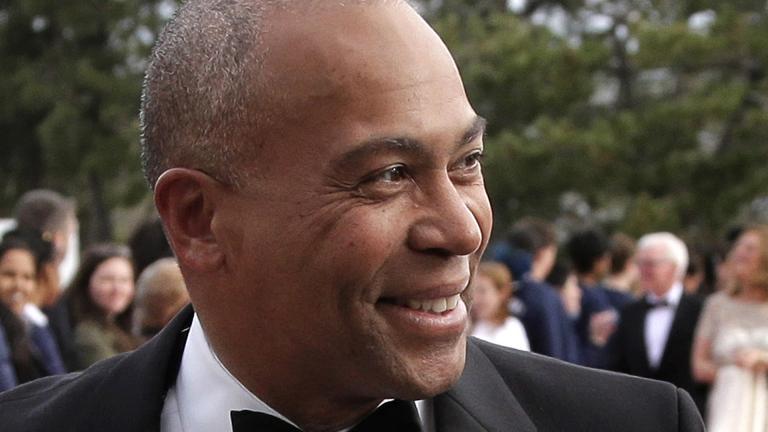 In this May 7, 2017 file photo, former Massachusetts Gov. Deval Patrick arrives at the John F. Kennedy Presidential Library and Museum in Boston for the 2017 Profile in Courage award ceremony.  (AP Photo / Steven Senne, File)