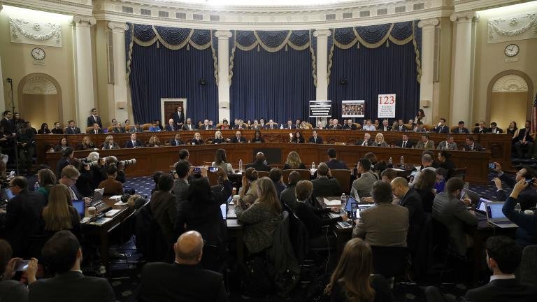 Members of the committee work during a House Judiciary Committee markup of the articles of impeachment against President Donald Trump, Friday, Dec. 13, 2019, on Capitol Hill in Washington. (AP Photo / Patrick Semansky, Pool) Members of the committee work during a House Judiciary Committee markup of the articles of impeachment against President Donald Trump, Friday, Dec. 13, 2019, on Capitol Hill in Washington. (AP Photo / Patrick Semansky, Pool)