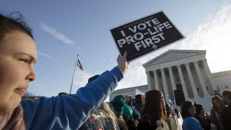 Anti-abortion demonstrators rally outside of the U.S. Supreme Court in Washington, Wednesday, March 4, 2020. (AP Photo / Jose Luis Magana) Anti-abortion demonstrators rally outside of the U.S. Supreme Court in Washington, Wednesday, March 4, 2020. (AP Photo / Jose Luis Magana)