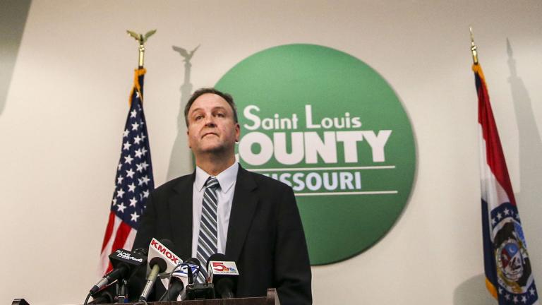 St. Louis County Executive Sam Page provides an update on local coronavirus cases during a news conference at the Office of Emergency Management in Baldwin, Mo., Monday, March 9, 2020. (Colter Peterson / St. Louis Post-Dispatch via AP) St. Louis County Executive Sam Page provides an update on local coronavirus cases during a news conference at the Office of Emergency Management in Baldwin, Mo., Monday, March 9, 2020. (Colter Peterson / St. Louis Post-Dispatch via AP)
