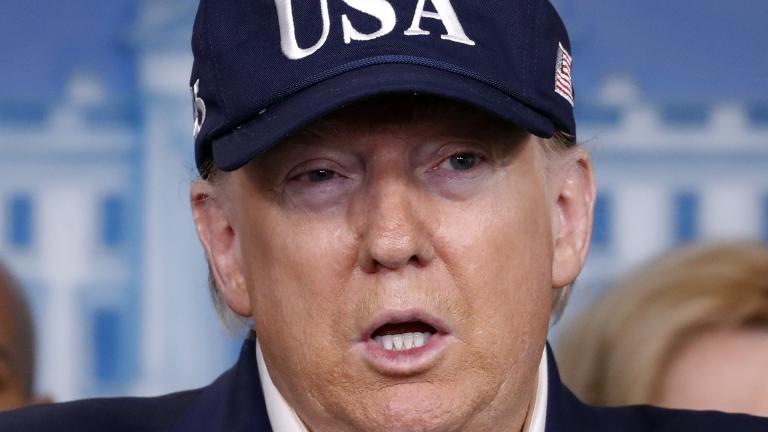 President Donald Trump speaks during a briefing on coronavirus in the Brady press briefing room at the White House, Saturday, March 14, 2020, in Washington. (AP Photo / Alex Brandon)