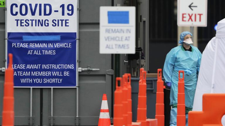 In this Thursday, March 19, 2020 file photo, medical personnel conduct drive-through COVID-19 coronavirus testing at a hospital in Park Ridge, Ill. (AP Photo / Nam Y. Huh) In this Thursday, March 19, 2020 file photo, medical personnel conduct drive-through COVID-19 coronavirus testing at a hospital in Park Ridge, Ill. (AP Photo / Nam Y. Huh)