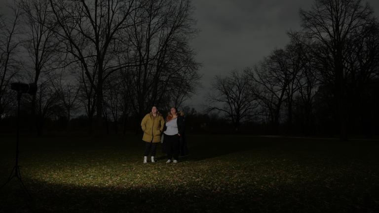 Sadie Perez, left, and her sister Amalia Perez and are seen Thursday, Nov. 28, 2024, in Wisconsin. (AP Photo/Morry Gash)