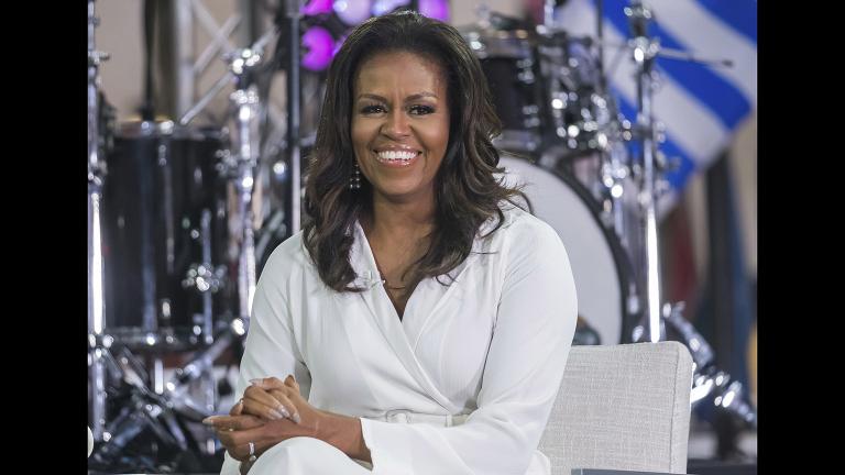 In this Oct. 11, 2018 file photo, Michelle Obama participates in the International Day of the Girl on NBC’s “Today” show in New York. (Photo by Charles Sykes / Invision / AP, File)