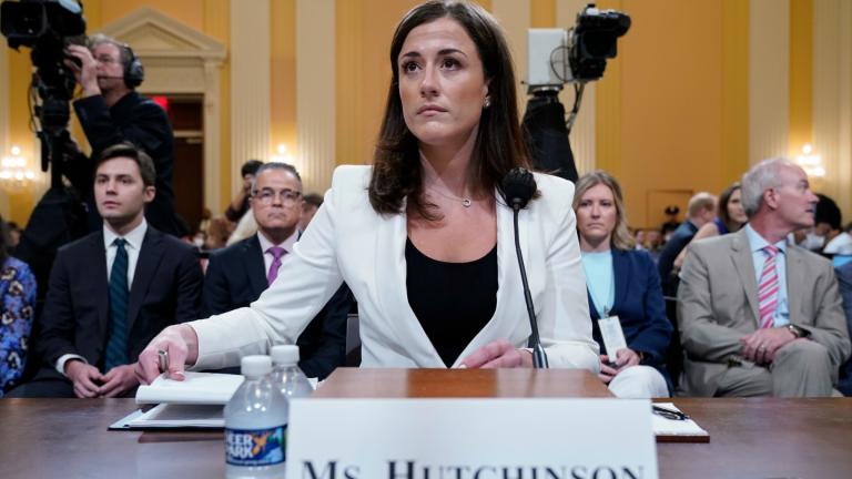 Cassidy Hutchinson, former aide to Trump White House chief of staff Mark Meadows, arrives to testify as the House select committee investigating the Jan. 6 attack on the U.S. Capitol continues to reveal its findings of a year-long investigation, at the Capitol in Washington, Tuesday, June 28, 2022. (AP Photo / Jacquelyn Martin)