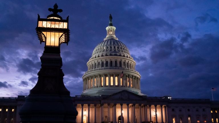 Night falls at the Capitol in Washington, Thursday, Dec. 2, 2021, with the deadline to fund the government approaching. (AP Photo / J. Scott Applewhite) Night falls at the Capitol in Washington, Thursday, Dec. 2, 2021, with the deadline to fund the government approaching. (AP Photo / J. Scott Applewhite)