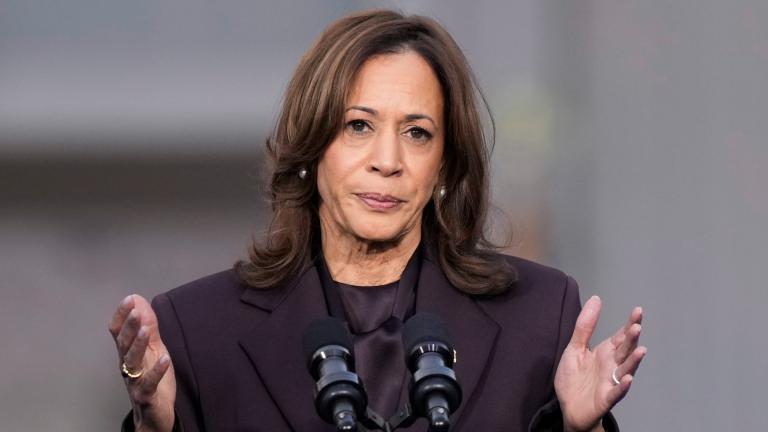 Vice President Kamala Harris delivers a concession speech for the 2024 presidential election on the campus of Howard University in Washington, Wednesday, Nov. 6, 2024. (AP Photo / Ben Curtis)