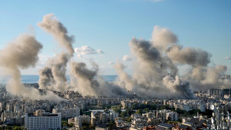 Smoke rises following an Israeli airstrike on Dahiyeh, in Beirut, Lebanon, Tuesday, Nov. 26, 2024. (AP Photo / Bilal Hussein)