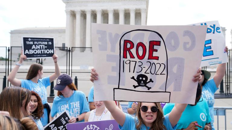 Demonstrators protest about abortion outside the Supreme Court in Washington, Friday, June 24, 2022.(AP Photo / Jacquelyn Martin)