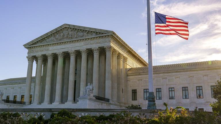 The flag flies at half-staff at the Supreme Court on the morning after the death of Justice Ruth Bader Ginsburg, 87, Saturday, Sept. 19, 2020 in Washington. (AP Photo / J. Scott Applewhite)