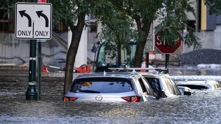 Vehicles are under water during flooding in Philadelphia, Thursday, Sept. 2, 2021 in the aftermath of downpours and high winds from the remnants of Hurricane Ida that hit the area. (AP Photo / Matt Rourke) Vehicles are under water during flooding in Philadelphia, Thursday, Sept. 2, 2021 in the aftermath of downpours and high winds from the remnants of Hurricane Ida that hit the area. (AP Photo / Matt Rourke)