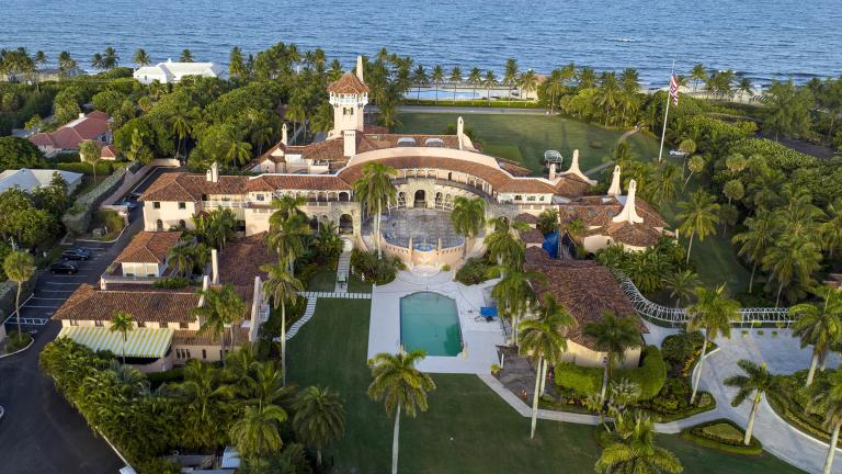 An aerial view of former President Donald Trump's Mar-a-Lago estate is seen Wednesday, Aug. 10, 2022, in Palm Beach, Fla. (AP Photo / Steve Helber)