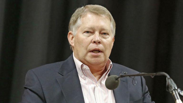 In this 2016 file photo, J. Michael Luttig of Boeing speaks at the Florence Civic Center during the Greater Florence Chamber of Commerce annual membership luncheon in Florence, S.C. (Joe Perry / The Morning News via AP)