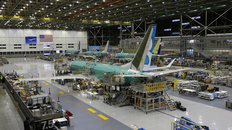 This Dec. 7, 2015, file photo shows the second Boeing 737 MAX airplane being built on the assembly line in Renton, Washington. (AP Photo / Ted S. Warren, File) This Dec. 7, 2015, file photo shows the second Boeing 737 MAX airplane being built on the assembly line in Renton, Washington. (AP Photo / Ted S. Warren, File)
