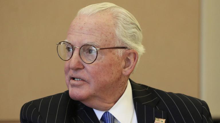 In this July 31, 2015 file photo, Ald. Ed Burke chairs a meeting of the City Council’s Finance Committee. (AP Photo / M. Spencer Green, File)