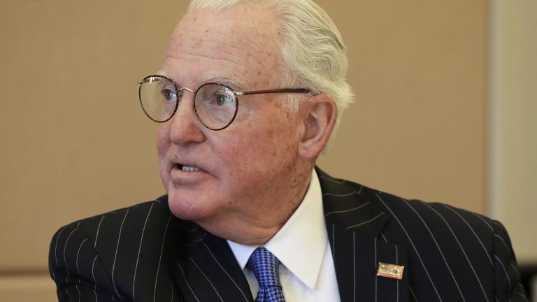 In this July 31, 2015 file photo, Chicago Ald. Ed Burke chairs a meeting of the City Council’s Finance Committee. (AP Photo / M. Spencer Green, File) In this July 31, 2015 file photo, Chicago Ald. Ed Burke chairs a meeting of the City Council’s Finance Committee. (AP Photo / M. Spencer Green, File)