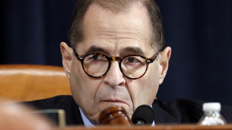 House Judiciary Committee Chairman Rep. Jerrold Nadler, D-N.Y., listens during a House Judiciary Committee markup of the articles of impeachment against President Donald Trump, Wednesday, Dec. 11, 2019, on Capitol Hill in Washington. (AP Photo / Jacquelyn Martin) House Judiciary Committee Chairman Rep. Jerrold Nadler, D-N.Y., listens during a House Judiciary Committee markup of the articles of impeachment against President Donald Trump, Wednesday, Dec. 11, 2019, on Capitol Hill in Washington. (AP Photo / Jacquelyn Martin)