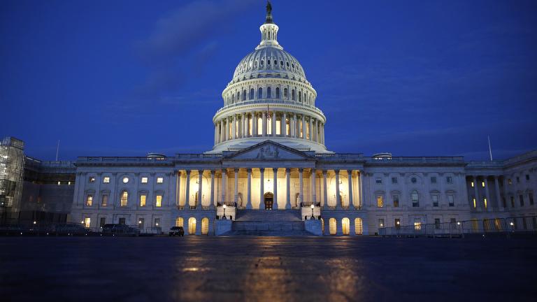 In this Dec. 4, 2019, file photo, light shines on the U.S. Capitol dome in Washington. (AP Photo / Patrick Semansky, File)