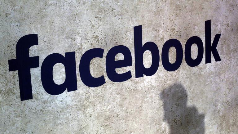 This Jan. 17, 2017, file photo shows a Facebook logo at Station F in Paris. Facebook has decided not to limit how political ads can be targeted to specific groups of people, as its main digital-ad rival Google did in November 2019 to fight misinformation. (AP Photo / Thibault Camus, File)