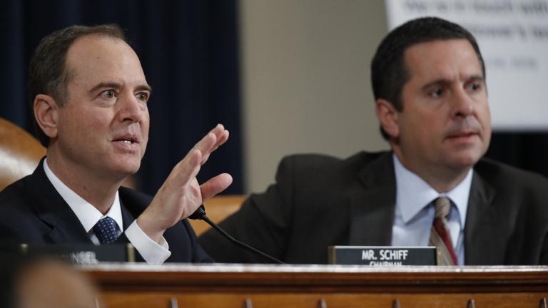 House Intelligence Committee Chairman Adam Schiff, D-Calif., left, and ranking member Rep. Devin Nunes, R-Calif. (AP Photo / Alex Brandon) House Intelligence Committee Chairman Adam Schiff, D-Calif., left, and ranking member Rep. Devin Nunes, R-Calif. (AP Photo / Alex Brandon)