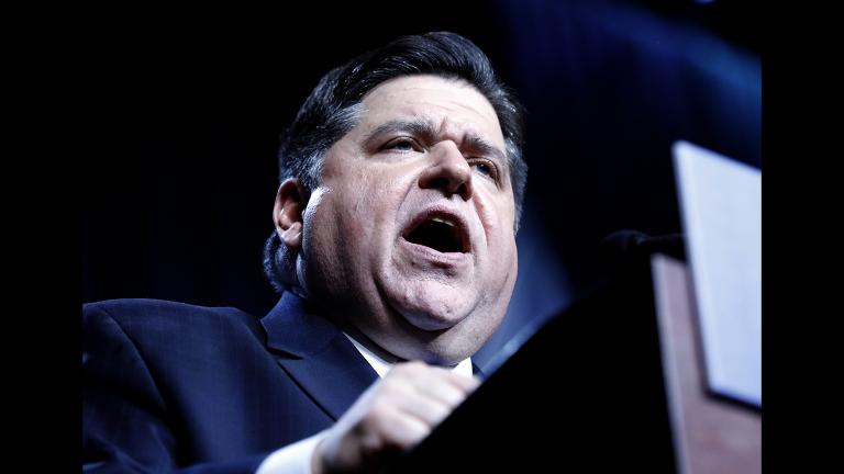 In this Nov. 6, 2018 file photo, Democratic gubernatorial candidate J.B. Pritzker speaks after he is elected over Republican incumbent Bruce Rauner. (AP Photo / Nam Y. Huh) In this Nov. 6, 2018 file photo, Democratic gubernatorial candidate J.B. Pritzker speaks after he is elected over Republican incumbent Bruce Rauner. (AP Photo / Nam Y. Huh)