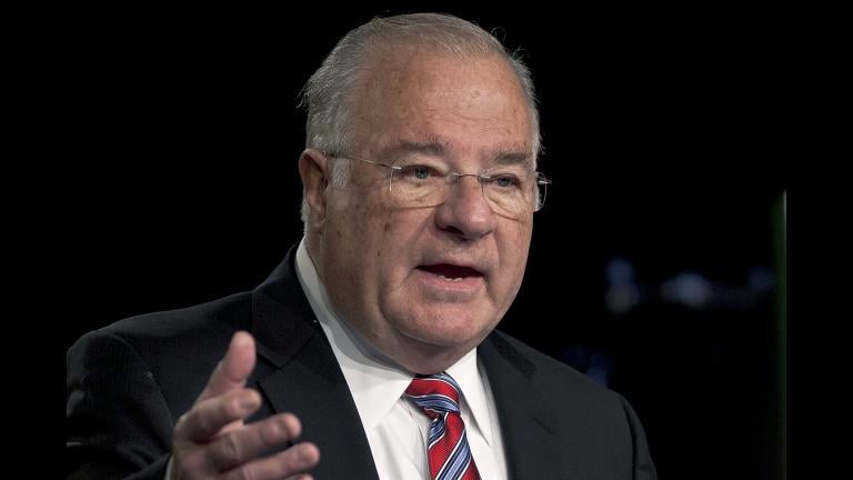 In this Feb. 14, 2012 file photo, online brokerage TD Ameritrade founder Joe Ricketts speaks during a ceremonial unveiling of his portrait which will hang in company headquarters in Omaha, Nebraska. (AP Photo / Nati Harnik, File)