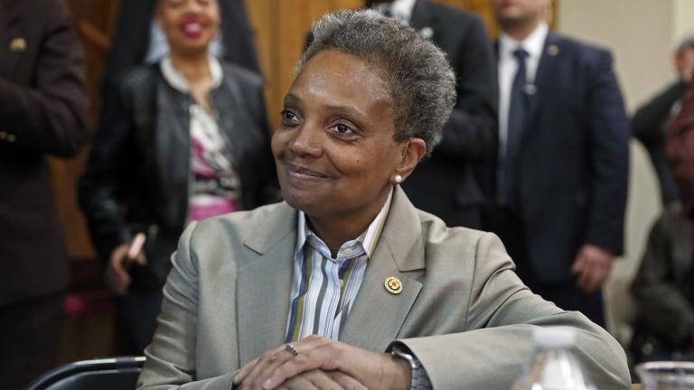 Chicago Mayor-elect Lori Lightfoot smiles during a press conference at the Rainbow PUSH organization on Wednesday, April 3, 2019. (AP Photo / Nuccio DiNuzzo) Chicago Mayor-elect Lori Lightfoot smiles during a press conference at the Rainbow PUSH organization on Wednesday, April 3, 2019. (AP Photo / Nuccio DiNuzzo)